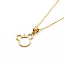 Real Gold Mickey Mouse Necklace GL0640 CWP 1602