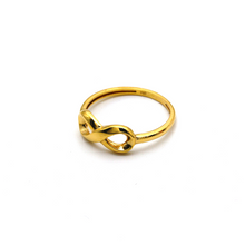 خاتم إنفينيتي سادة من الذهب الحقيقي 6242 (مقاس 5) R1718