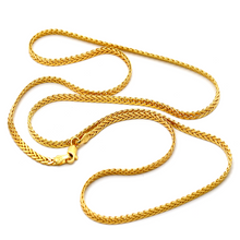 سلسلة سميكة سبيجا مسطحة من الذهب الحقيقي  CH1175 8943 (45 سم)
