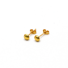 Real Gold Button Stud Earring Set E1566 - 18K Gold Jewelry
