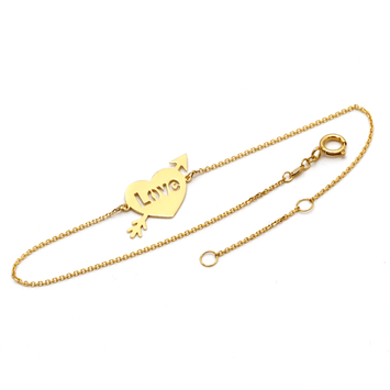 Real Gold Love Bracelet 1501 Adjustable Size BR1239 - 18K Gold Jewelry
