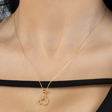 Real Gold Mickey Necklace 0640 - 18K Gold Jewelry