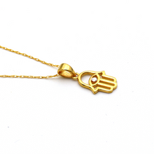 Real Gold Palm Hand Necklace 0528 CWP 1725