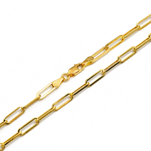 Real Gold Paper Clip Chain Necklace 0758 (50 C.M) CH1205
