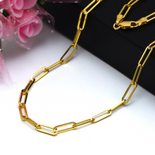 Real Gold Paper Clip Chain Necklace 0758 (45 C.M) CH1206