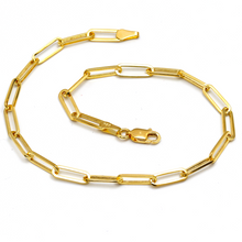 Real Gold Paper Clip Chain Anklet 0758 (25 C.M) A1327