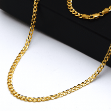 Real Gold Solid Figaro Men Chain Necklace 7908 (45 C.M) A CH1214