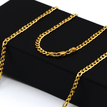 Real Gold Solid Figaro Men Chain Necklace 7908 (50 C.M) A CH1212