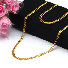 Real Gold Solid Figaro Men Chain Necklace 7908 (45 C.M) A CH1214