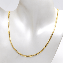 Real Gold Solid Figaro Men Chain Necklace 7908 (50 C.M) A CH1212