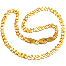 Real Gold Solid Figaro Chain Bracelet 7908 (21 C.M) BR1563