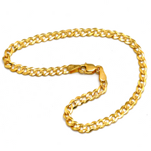 Real Gold Solid Figaro Chain Bracelet 7908 (21 C.M) BR1563