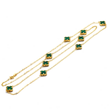 Real Gold 9 VC Green S Necklace (80 C.M) N1308