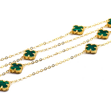 Real Gold 9 VC Green S Necklace (80 C.M) N1308