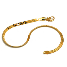 Real Gold Maze Hoop Snake Chain Bracelet 0943 (19 C.M) BR1539