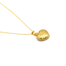 Real Gold 3D Glittering Heart Necklace 3388 CWP 1891