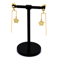 Real Gold Butterfly Dangler Sleeve Stud Earring Set 2105-11 E1707