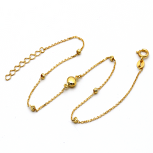 Real Gold Button 6 Balls Adjustable Size Bracelet 0208-V BR1490