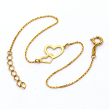 Real Gold 2 Heart Bracelet 1808 BR1405