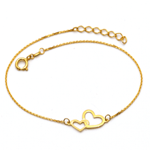 Real Gold 2 Heart Bracelet 1808 BR1405