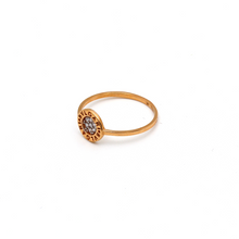 Real Gold BV Round Rose Gold Ring (SIZE 7) R1583 - 18K Gold Jewelry