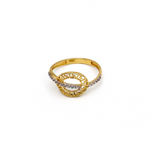 Real Gold Maze Hoop Ring (SIZE 7.5) R1590 - 18K Gold Jewelry