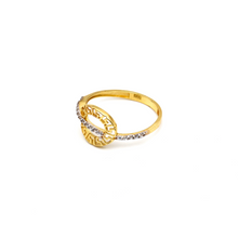 Real Gold Maze Hoop Ring (SIZE 7.5) R1590 - 18K Gold Jewelry