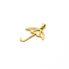 Real Gold Umbrella Pendant - 18K Gold Jewelry
