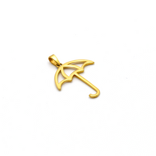 Real Gold Umbrella Pendant - 18K Gold Jewelry