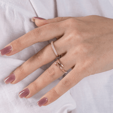 Real Gold Bridal Plain Stone Ring 0695 (SIZE 6) R2096