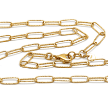 Real Gold Paper Clip Glittering Chain Kids Choker Necklace 1423 (40 C.M) CH1253