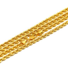 سلسلة رجالية من الحبال السميكة الذهب الحقيقي 2603 CH1201 (60 سم) (4 ملم) 