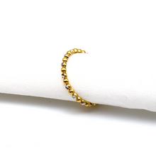 Real Gold 2 Color Plain Bubble Ring 0415 (Size 5) R2170