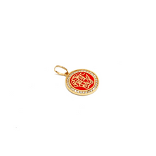 Real Gold GZMH Red Round Luxury Pendant VP 0150 P 1870