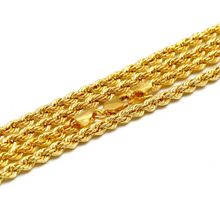 سلسلة رجالية من حبل سميك من الذهب الحقيقي 4 مم  (40 سم) 2603 CH 1204
