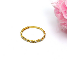 Real Gold 2 Color Plain Bubble Ring 0415 (Size 8) R2173