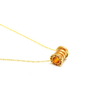 Real Gold GZBV Small Round Roller Necklace 0096-1KU A CWP 1866