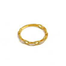 Real Gold 2 Color Textured Cable Twisted Unisex Ring 1092 (SIZE 9) R2276