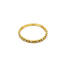 Real Gold 2 Color Plain Bubble Ring 0415 (Size 9) R2174