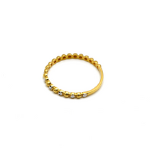 Real Gold 2 Color Plain Bubble Ring 0415 (Size 7) R2172