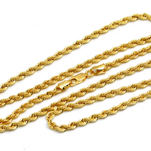 سلسلة رجالية من الحبال السميكة الذهب الحقيقي 2603 CH1201 (60 سم) (4 ملم) 
