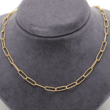 Real Gold Paper Clip Glittering Chain Necklace 1423 (45 C.M) CH1189