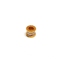 قلادة دائرية صغيرة بلونين من الذهب الحقيقي 0159-YM A P 1868