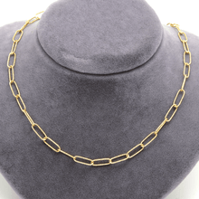 Real Gold Paper Clip Glittering Chain Kids Choker Necklace 1423 (40 C.M) CH1253