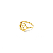Real Gold GZLV Round Texture Ring 0102-7YZ (SIZE 7) R2229