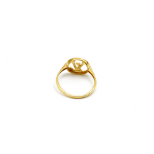 خاتم من الذهب الحقيقي بتصميم دائري (مقاس 6) R2228 GZLV 0102-7YZ