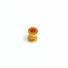 قلادة دائرية صغيرة صلبة من الذهب الحقيقي 0096-1 KU B P 1867 GZBV 