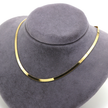 Real Gold Flat Mirror Solid Snake Chain Necklace 0189 (45 C.M) CH1191