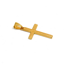 Real Gold Textured Cross Pendant 1925/24 P 1876