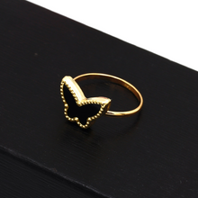 Real Gold GZVC Butterfly Black Ring 0115-1YZ (SIZE 5) R2216